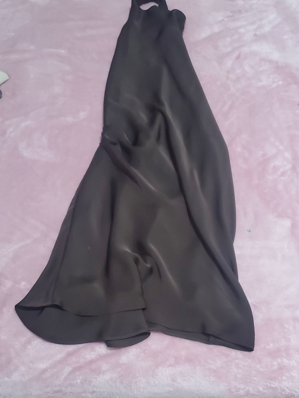 Elegant Black Satin A-Line Skirt - Women's Skirt